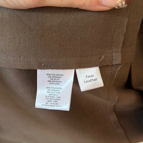 HOUSE OF HARLOW 1960 | Faux Leather Suede Two Breast Button Trench Coat - Picture 10 of 10